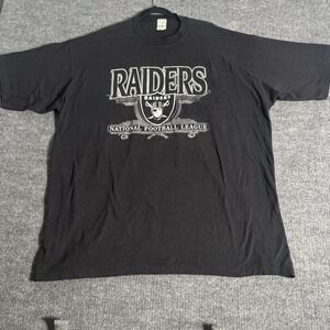 Vintage Oakland Raiders Shirt Mens 3XL Tall Black NFL Football Jostens 90s